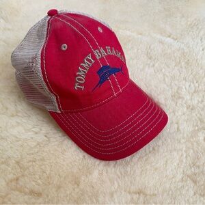 Tommy Bahama Red Baseball Hat Trucker Cap with Blue Marlin Cool Operator Recipe
